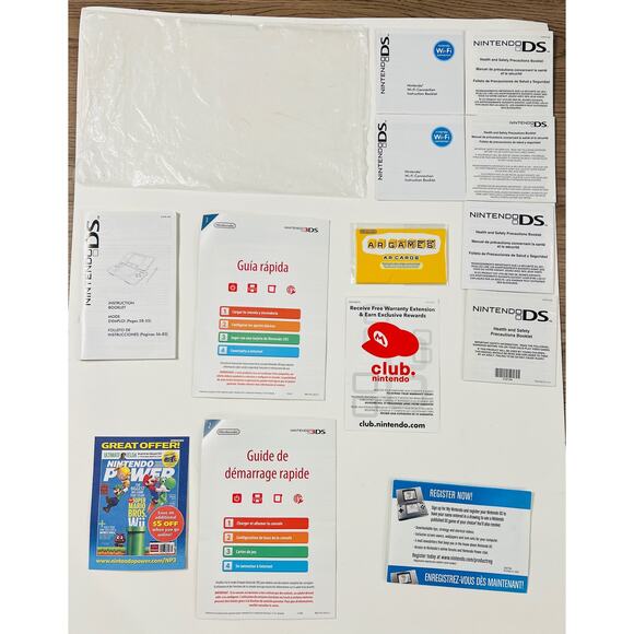 Nintendo DS NTR-001 Silver Handheld Console w Manuals Tested Works Chipped Hinge - Picture 16 of 16